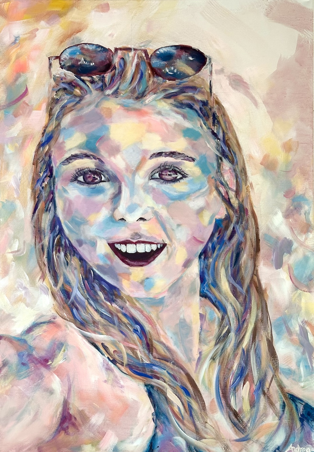 Strahlende junge Frau